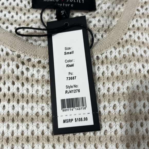 Romeo + Juliet cold shoulder cable knit sweater size S NWT - Picture 7 of 10